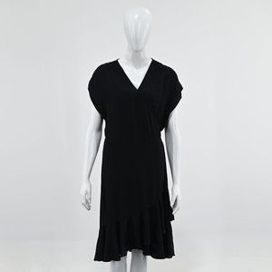 H&M Women Black Wrap Sheer Dress